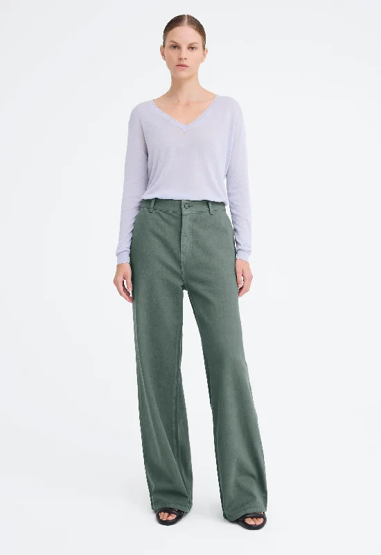 soft corduroy slim fit pants -Derby Pant - Loden