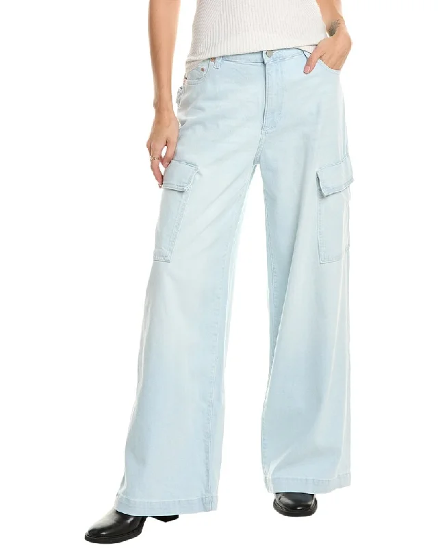 warm fleece-lined skinny jeans slim pants -DL1961 Zoie Poolside Wide Leg Jean