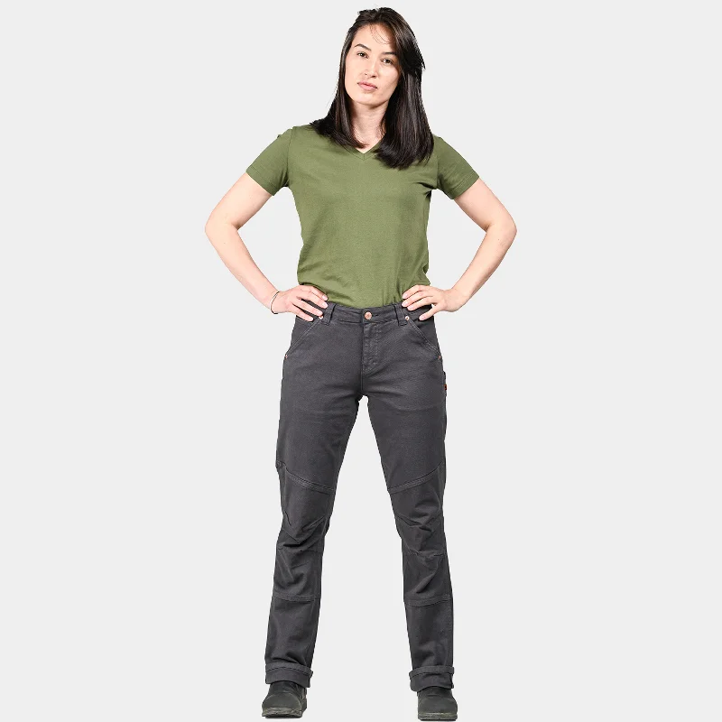 adjustable waist cargo pants -Dovetail Workwear Women's GO TO Double-Front Canvas Stretch Pant