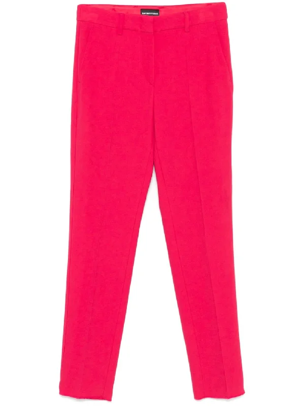 soft flannel lounge straight leg pants -Emporio Armani Women's Trousers pink