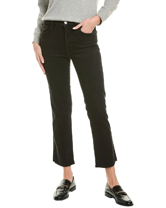 warm thermal skinny pants -FRAME Denim Le High Black Thorn Straight Jean