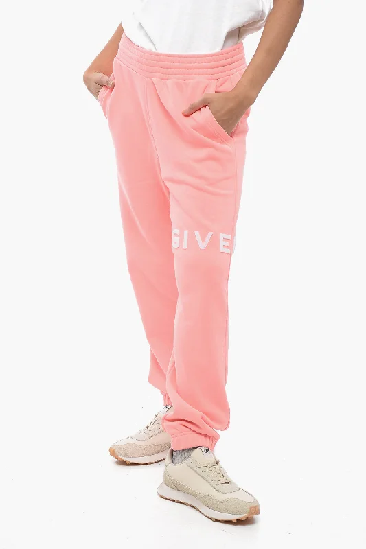 soft flannel lounge pants -Givenchy Brushed Cotton Sweatpants with Terry Logo