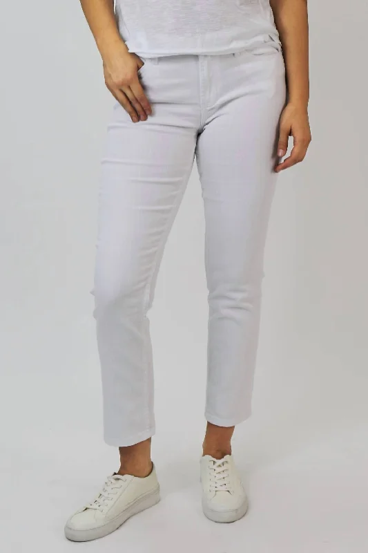 thermal insulated jogger pants -High Rise Gisele Skinny Jeans In Optic White