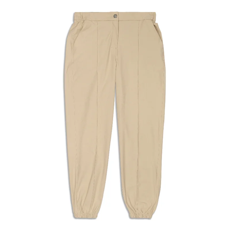 warm fleece-lined jogger chino straight pants -High-Rise Jogger 7/8 Length - Resale