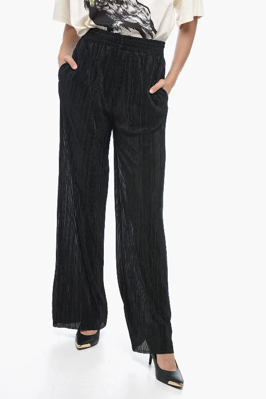 pleated front chino slim pants -Maison Margiela MM6 Wide-leg Pleated Pants