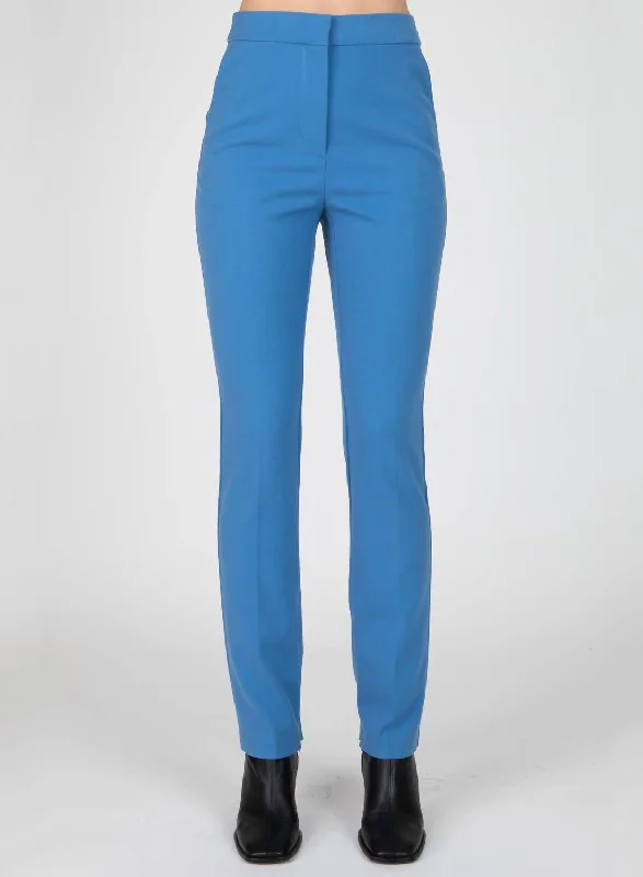 cozy lounge straight leg pants -Malika Pant In Light Blue