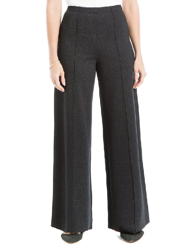 soft corduroy pants -Max Studio High Waist Ponte Wide Leg Pant