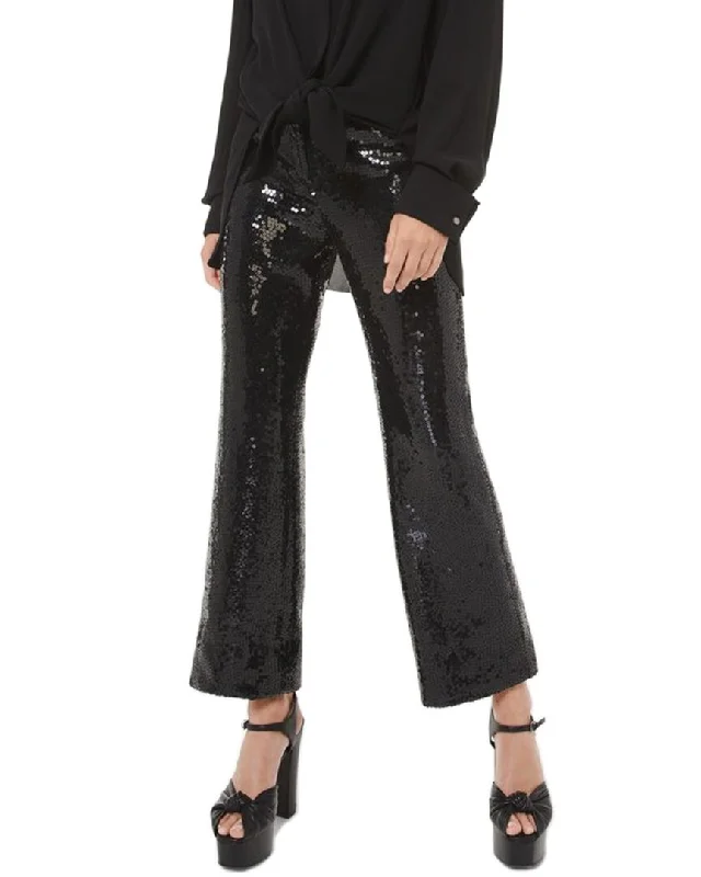 rugged outdoor pants -Michael Kors Sable Crop Flare Leg Pant