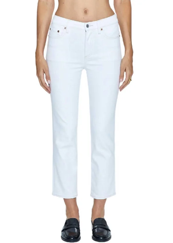 athletic taper pants -Monroe Crop Jeans In Le Blanc