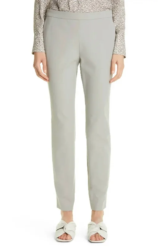 elegant cigarette slim fit skinny pants -Murray Crop Pant In Jute