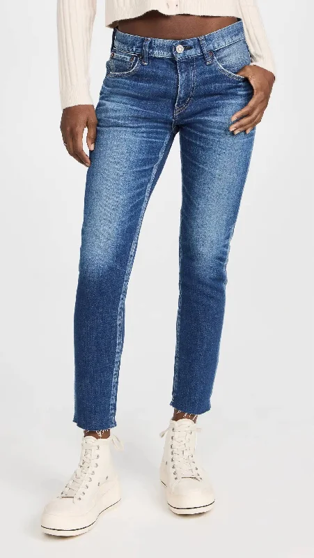 modern straight leg jeans slim pants -Mv Warren Skinny Jeans In Blue