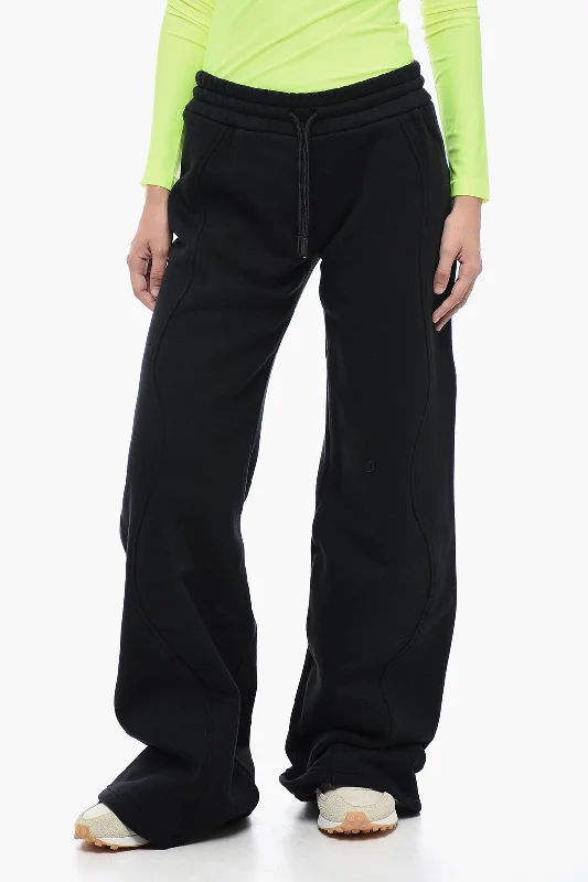 tailored suit pants -Off-White Brushed Cotton Straight Fit ROUND Joggers