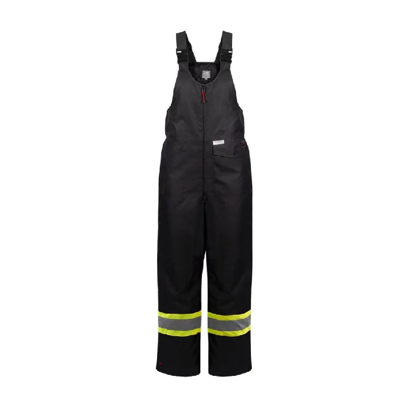 chic satin wide leg pants -P&F Women’s High Visibility Insulated Waterproof CSA Safety Bib Overalls - PF-9001 Black