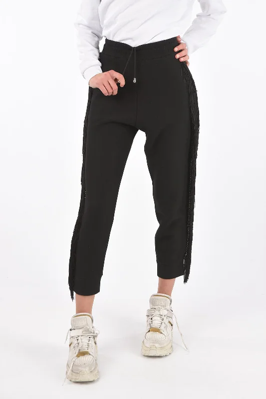 durable ripstop hiking cargo slim fit pants -Philipp Plein COUTURE fringed and studded REVENGE jogger pants