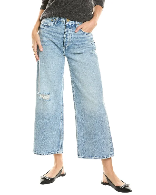 lightweight summer pants -rag & bone Andi High-Rise Malvern Ankle Wide Leg Jean