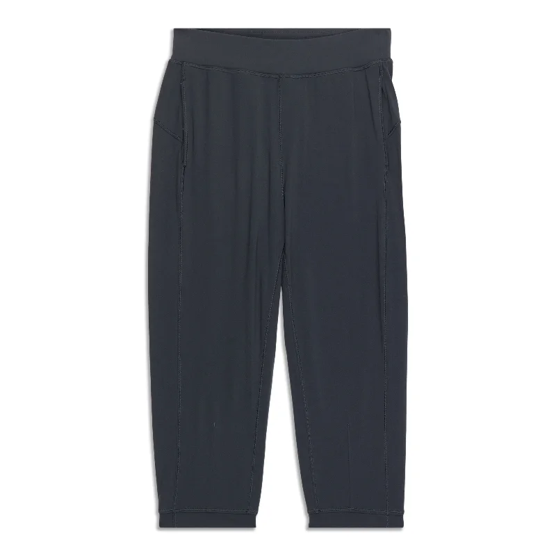 breathable linen jogger wide pants -Rejuvenate Crop - Resale