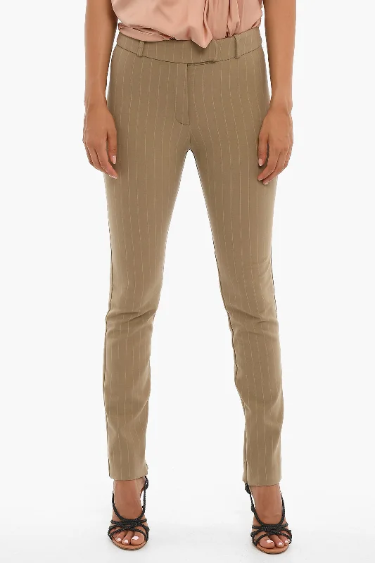 durable work pants -Samsoe Samsoe Slim fit ELISA Pinstriped Pants