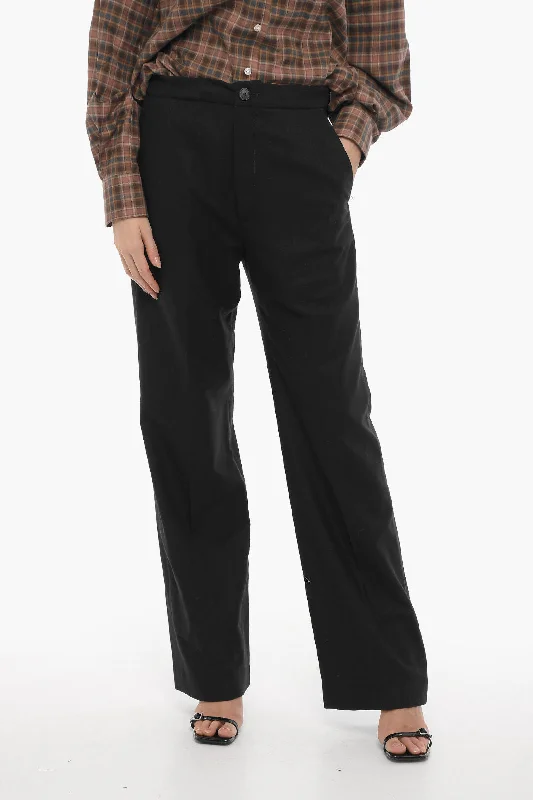 stretch twill cargo pants -Setchu Virgin Wool Blend Casual Pants