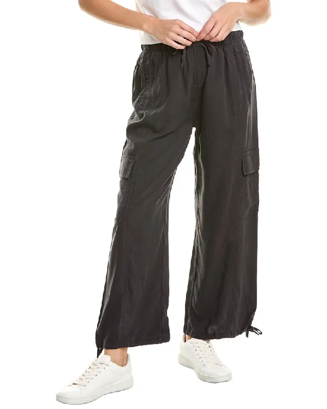 bold floral wide leg slim pants -Splendid Cargo Pant