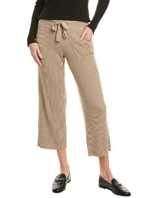 soft flannel lounge straight leg pants -Splendid Georgie Rib Pant