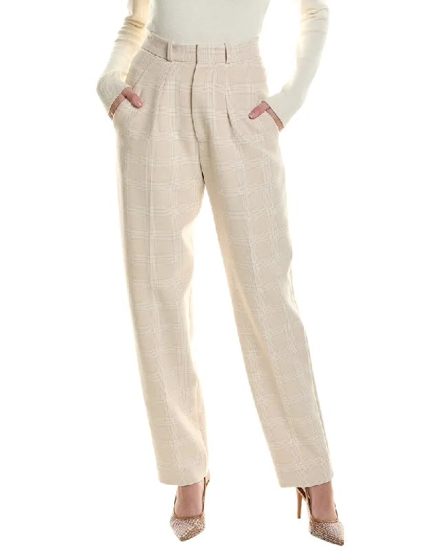 lightweight summer jogger pants -St. John Plaid Pant