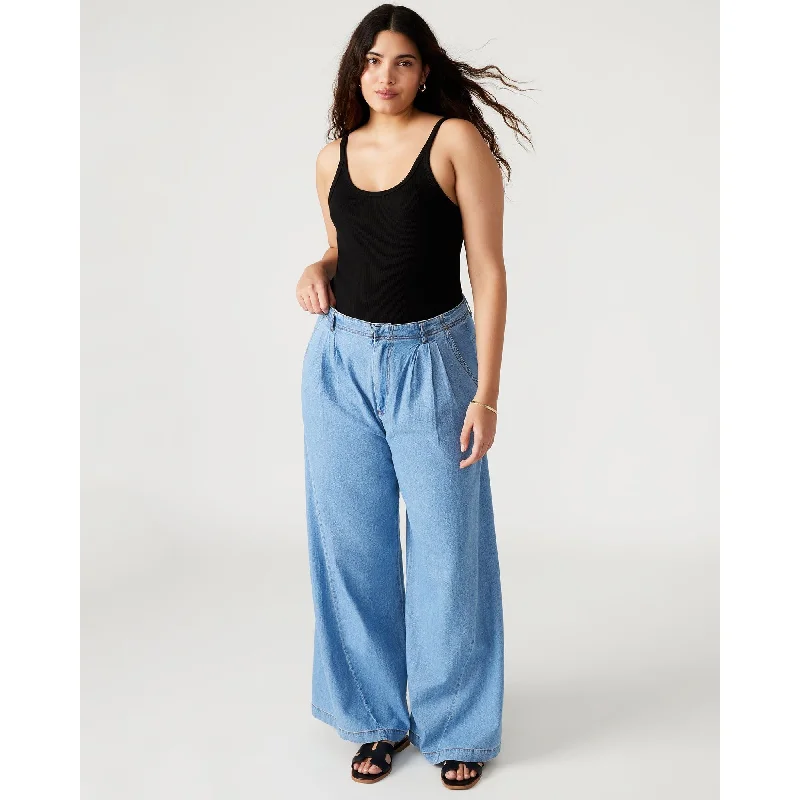 elegant wide leg dress slim fit pants -Starling Jean