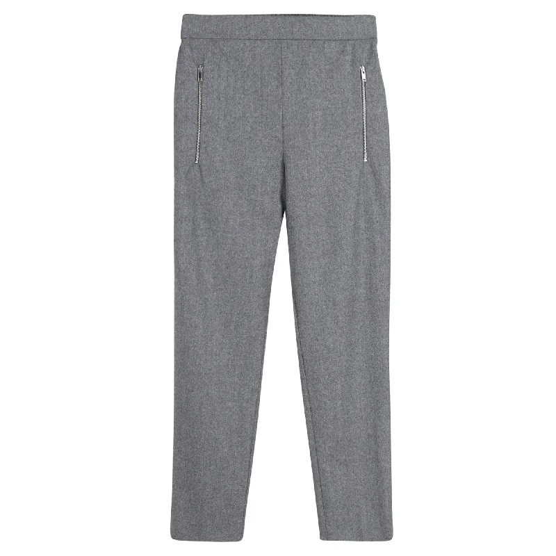 durable hiking cargo pants -Stella McCartney Straight-Leg Trousers in Grey Wool