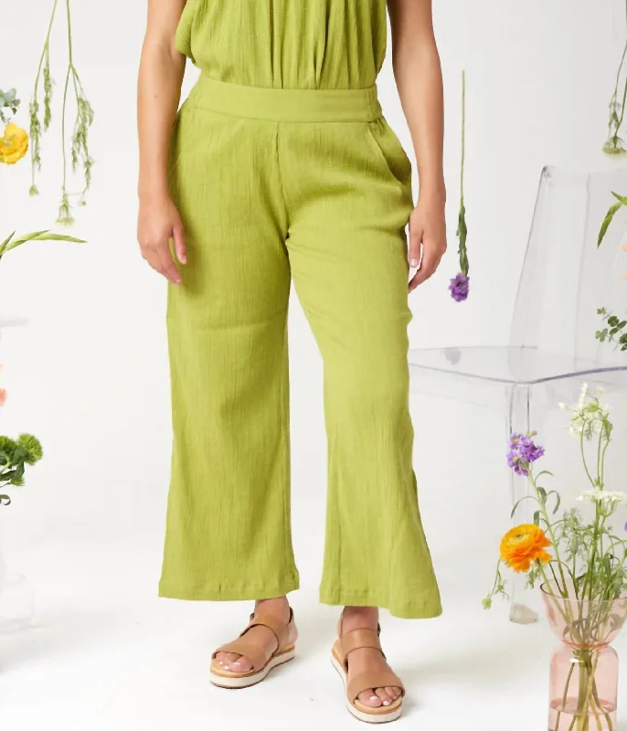 soft knit lounge straight leg slim pants -Sterling Pants In Martini Olive