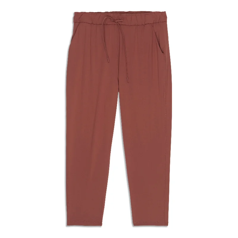 breathable linen jogger wide leg pants -Stretch High-Rise Pant 7/8 Length - Resale