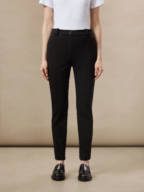 versatile hybrid pants -The Eleanor Slim Flex Pant in Black