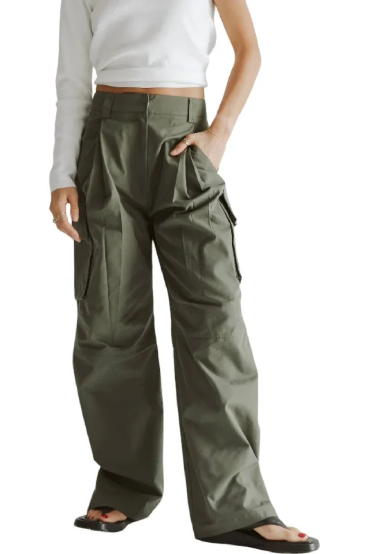 stretch denim jogger pants -The Maddie Pants In Olive