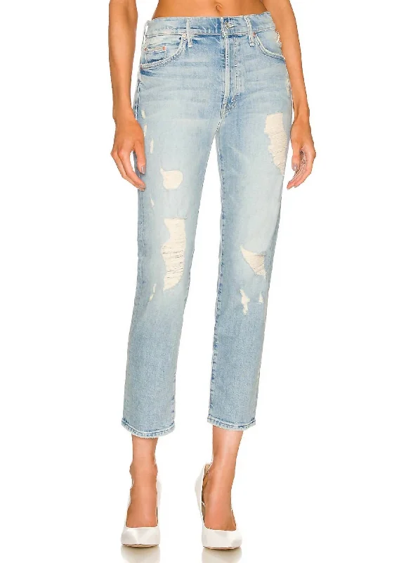 cropped ankle pants -The Trickster Ankle Jeans In An Icy Confession