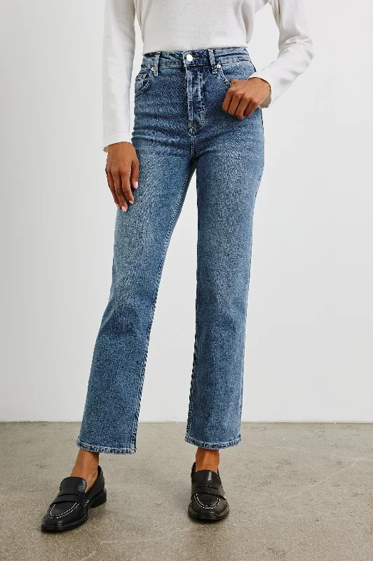 modern straight leg jeans slim fit pants -TOPANGA STRAIGHT - BLUE STONE