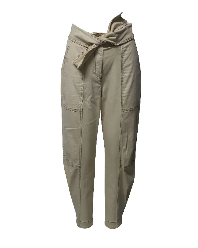 moisture-wicking running chino straight pants -Ulla Johnson Storm Jeans in Cream Cotton