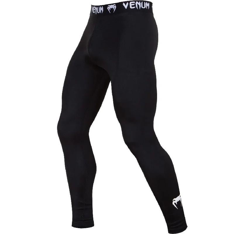 bold floral wide leg slim pants -Venum Contender 2.0 Compression Tights - Black/White