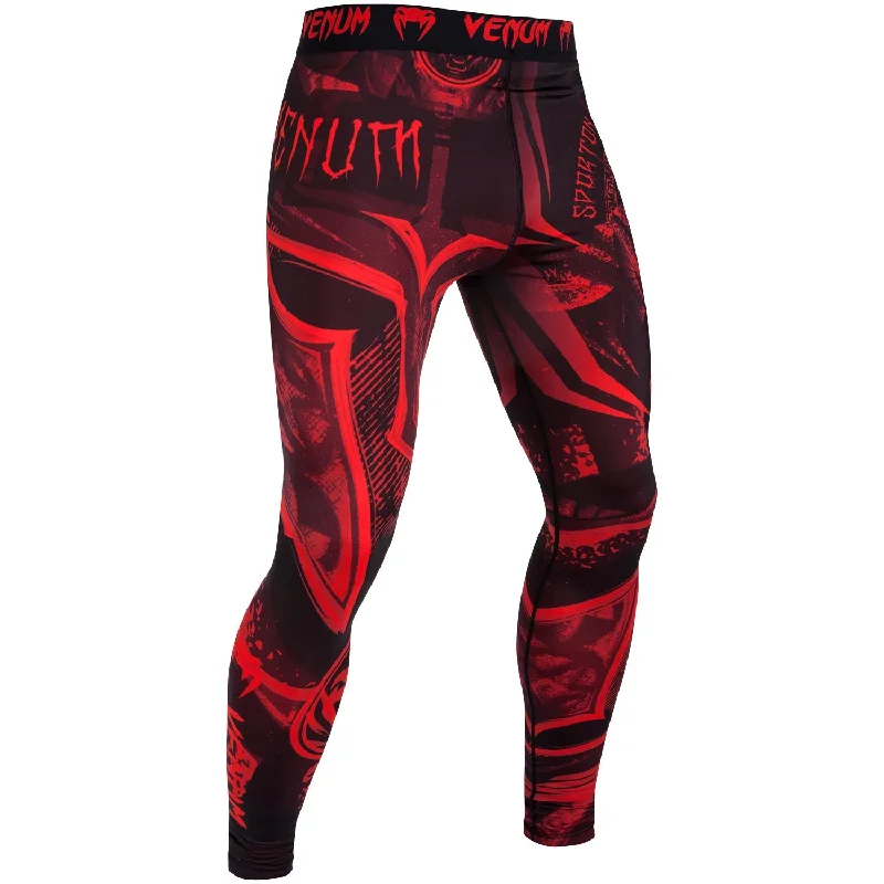 quick dry sports jogger chino slim pants -Venum Gladiator 3.0 Compression Tights - Black/Red