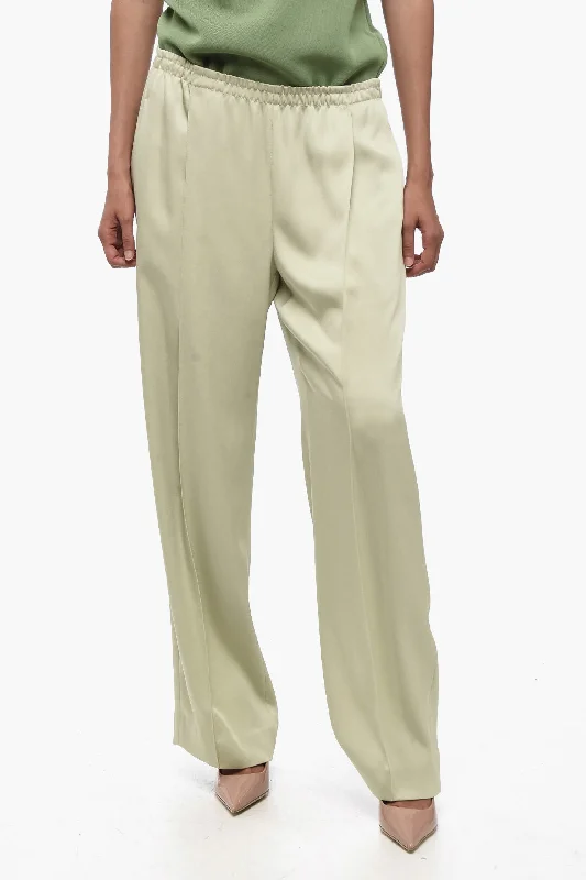 casual weekend chino straight pants -Vince. Wide-leg Pleated Joggers