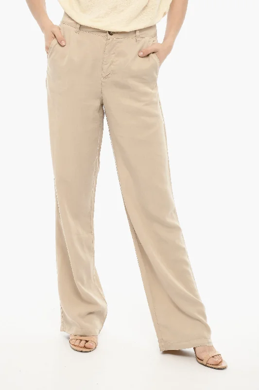 warm winter pants -Woolrich Single Pleat Flared Pants